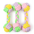 Süßigkeiten Farbe Baumwollseil Langhantel kauen Hundespielzeug